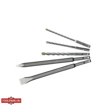   M2 SDS PLUS 2 ÉLŰ FÚRÓSZÁR ÉS VÉSŐ KÉSZLET 5 RÉSZES (6/ 8/10X160 MM SDS PLUS HEGYES ÉS LAPOS VÉSŐ) 4932430002