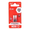 SHOCKWAVE BIT HEX5 25MM - 2 DB 4932430896