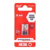 SHOCKWAVE BIT HEX6 25MM - 2 DB 4932430897