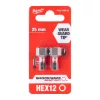 SHOCKWAVE BIT HEX12 25MM - 2 DB 4932430900