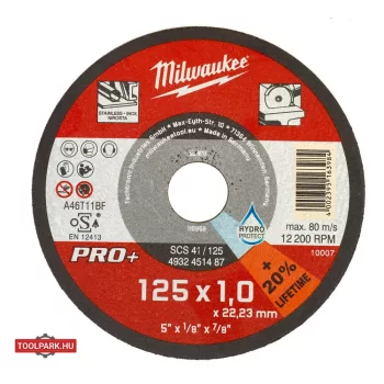   VÁGÓKORONG FÉMHEZ 125X1 EGYENES SC41 PRO+ - 200 DB 4932451488